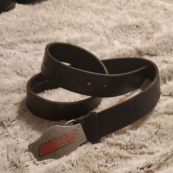 Gently used genuine leather Dickey's work belt with removable buckle - Picture 1 of 7
